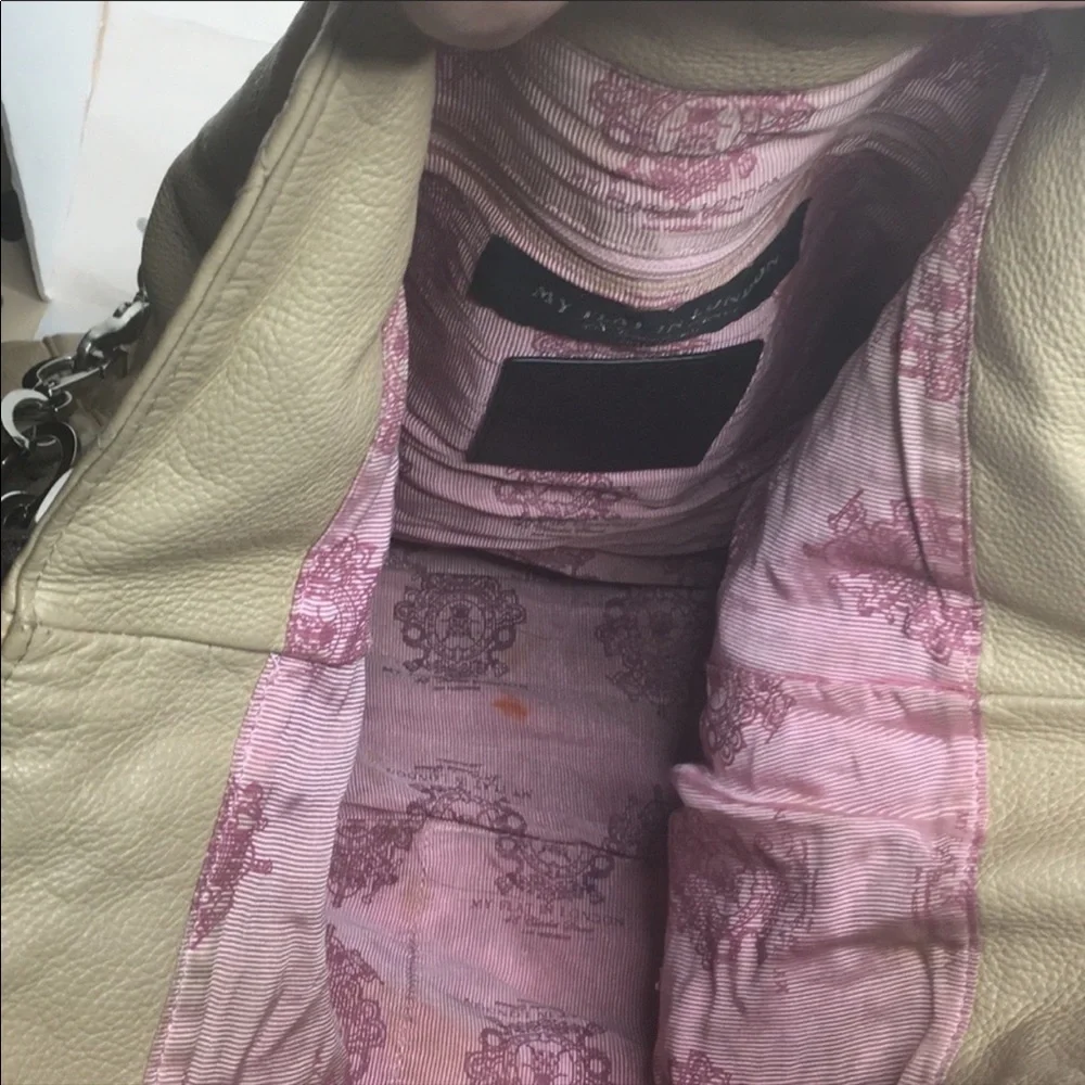 My Flat in London Leather Quilted Hobo Bag